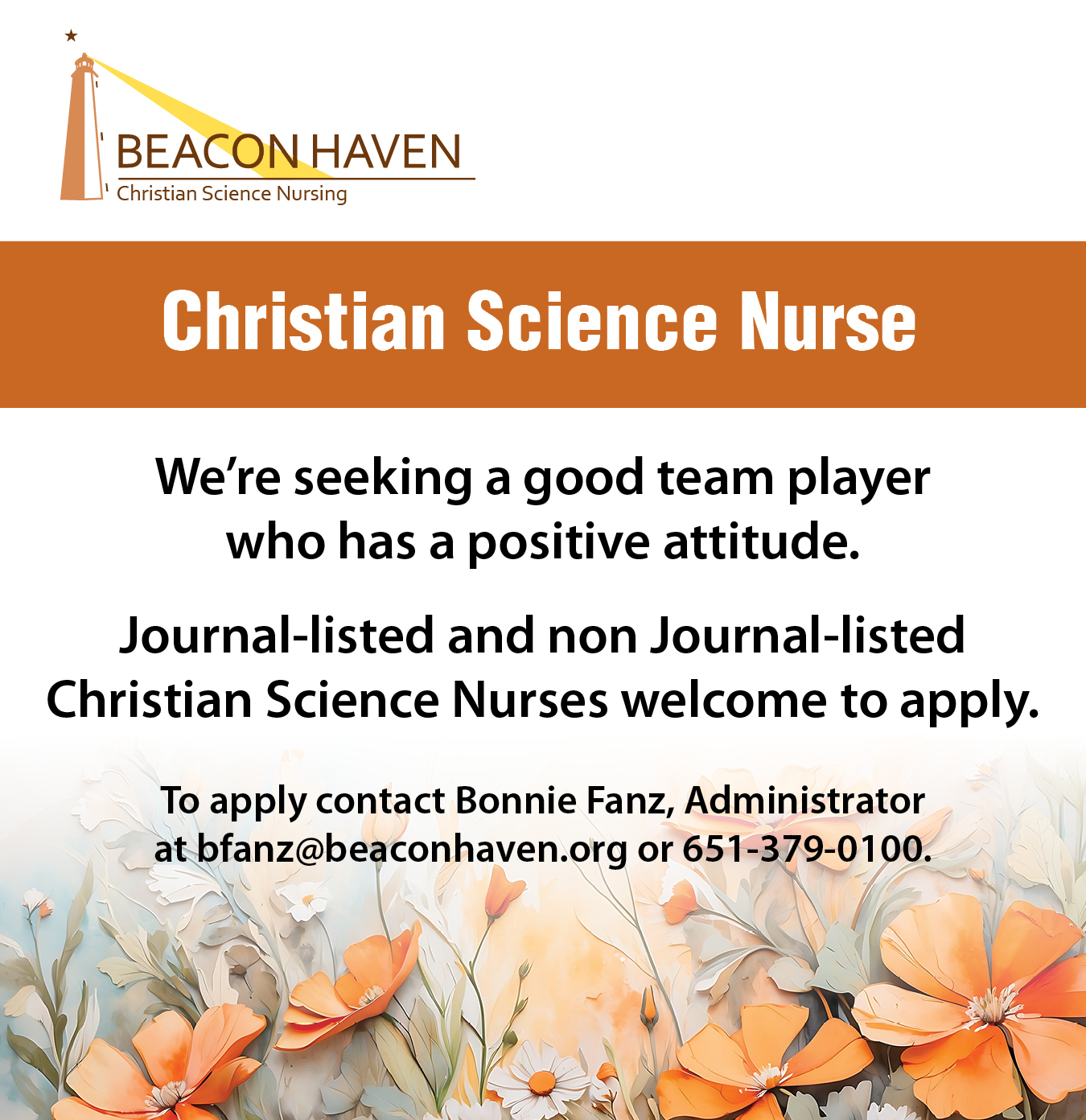 Seeking Christian Science Nurses